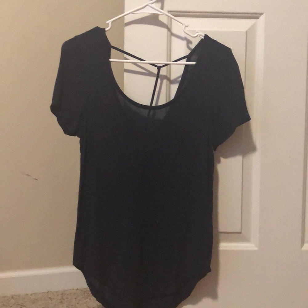 Navy Blue Low Back Top
